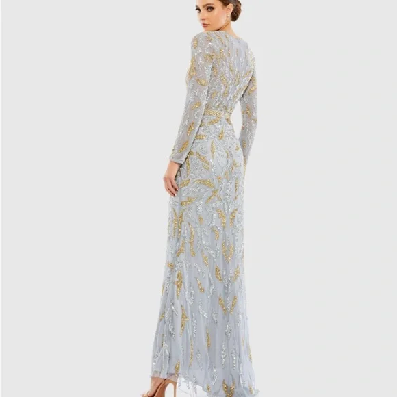 New | MAC DUGGAL 5124 | Beaded Long Sleeve Evening Gown 6 - Picture 3 of 8